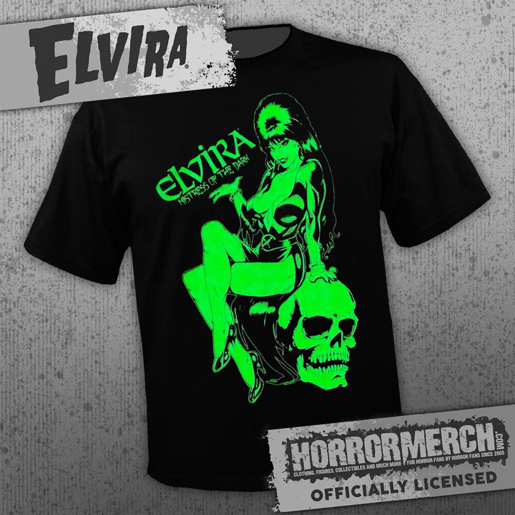 Elvira - Pin-up (Glow In The Dark) Mens Shirt