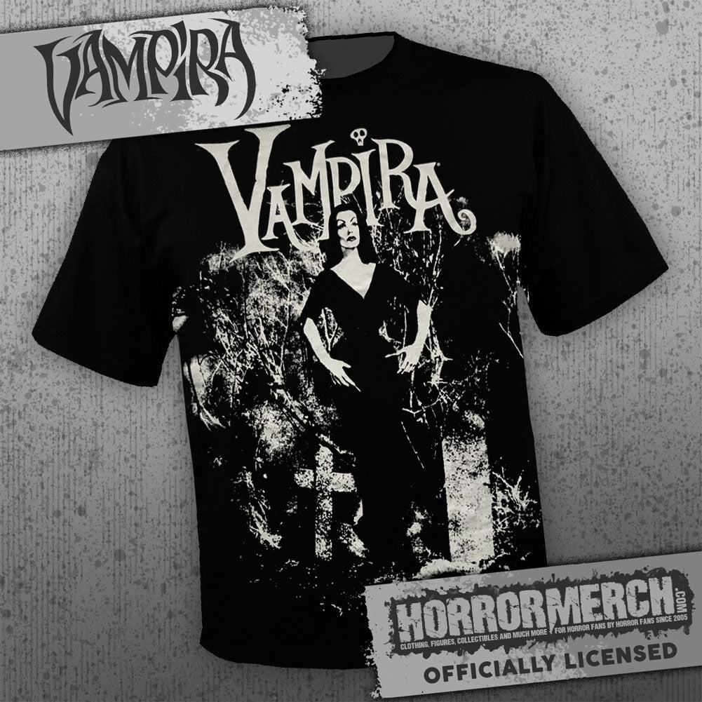 Vampira - Graveyard (All Over Front Print) Mens Shirt