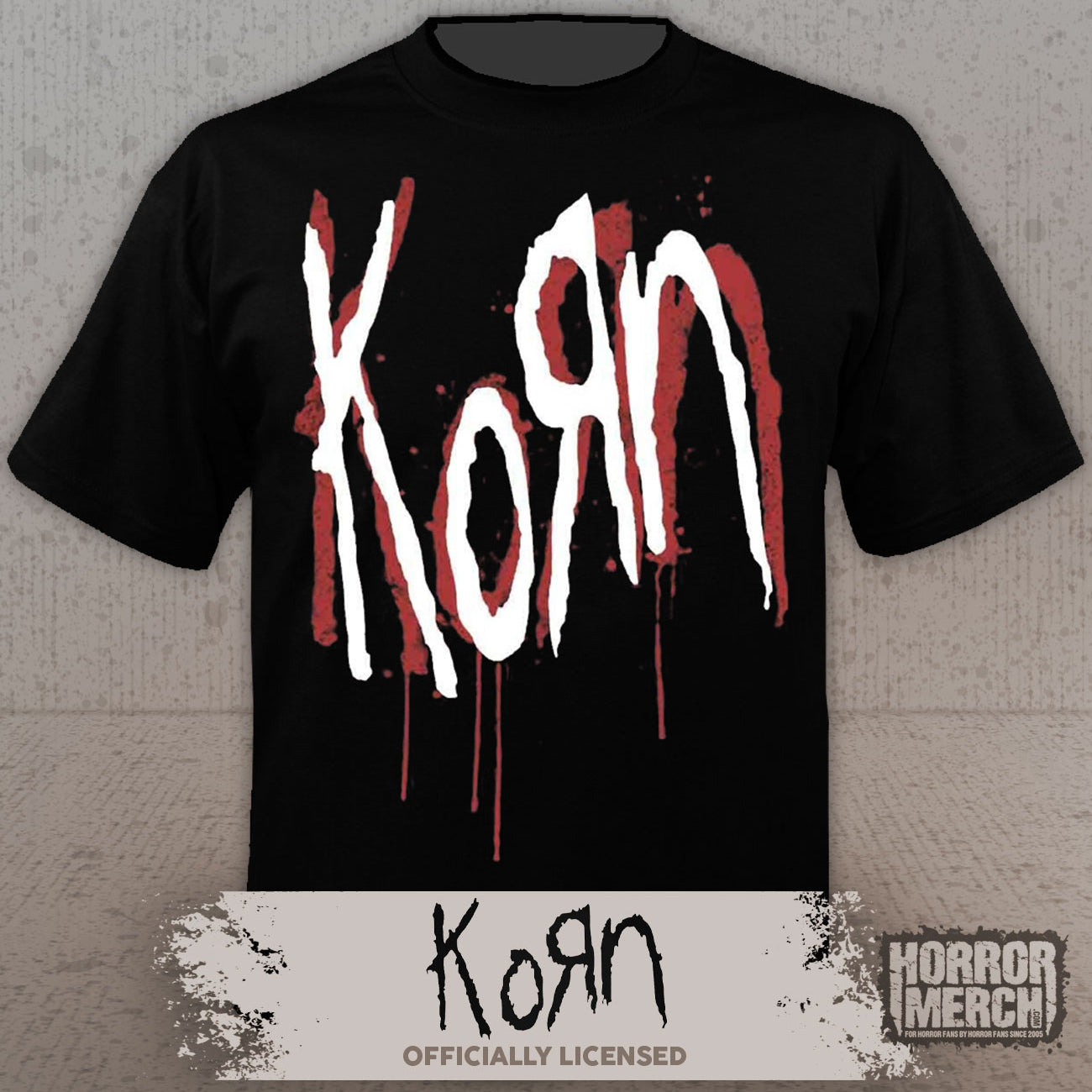 Korn - Logo (Red/White) Mens Shirt