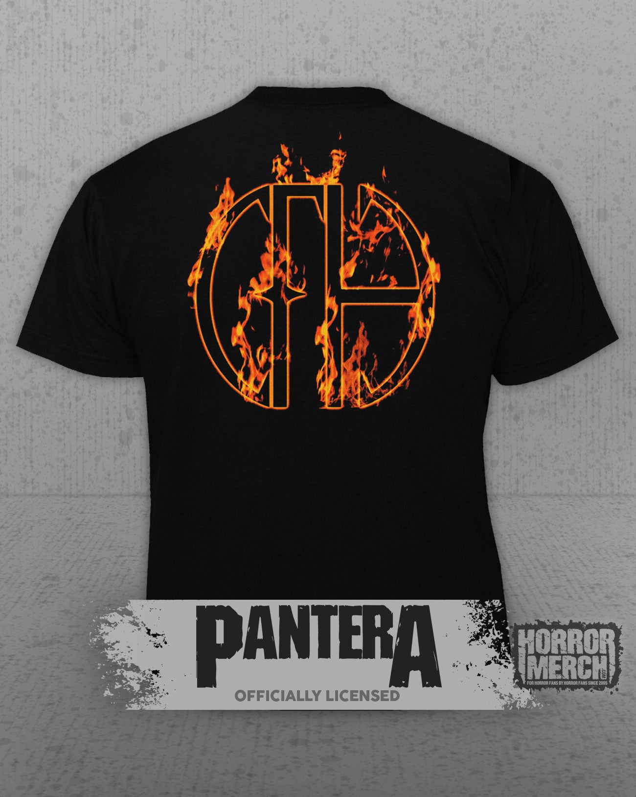 Pantera - CFH (Flames) (Front And Back Print) Mens Shirt