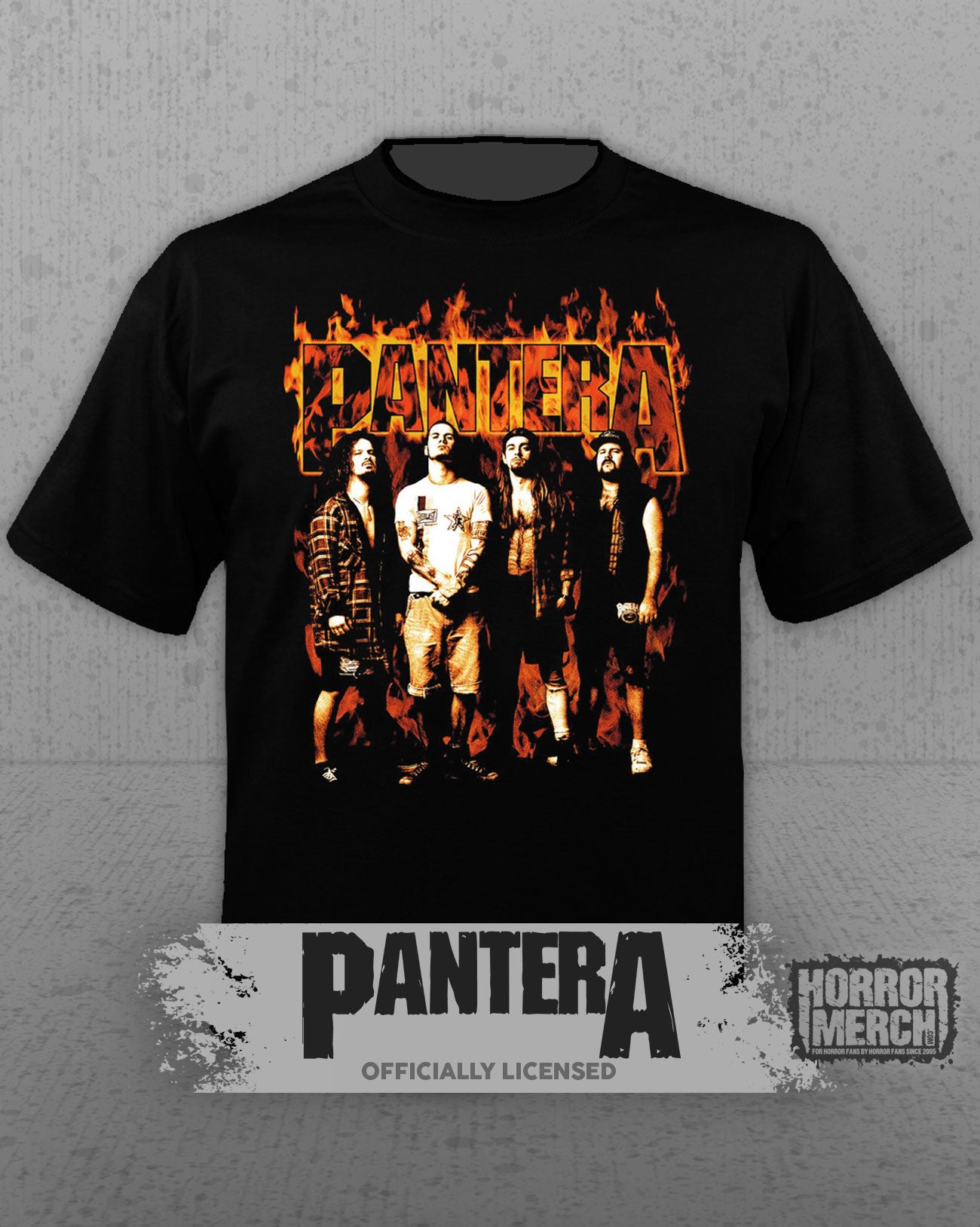 Pantera - CFH (Flames) (Front And Back Print) Mens Shirt