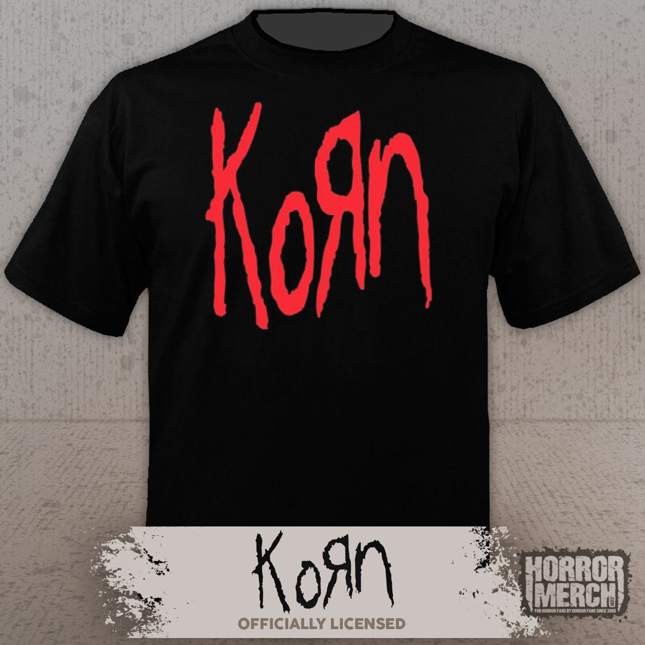 Korn - Logo (Red) Men's T-Shirt – Horrormerch.com