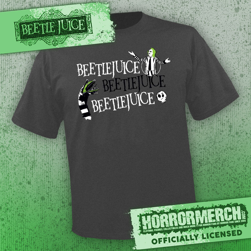 Beetlejuice - Beetlejuce (Charcoal) Mens Shirt