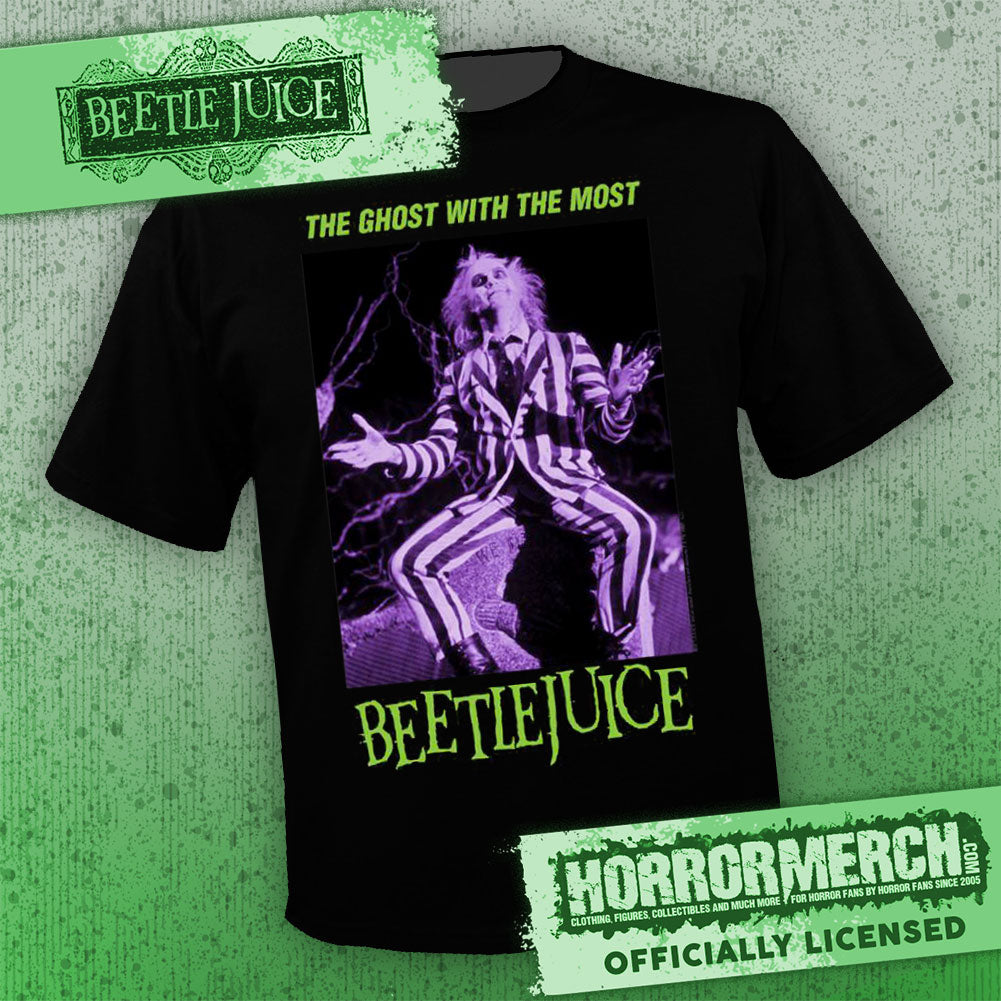 Beetlejuice - Ghost With The Most (Grave - Black) Mens Shirt
