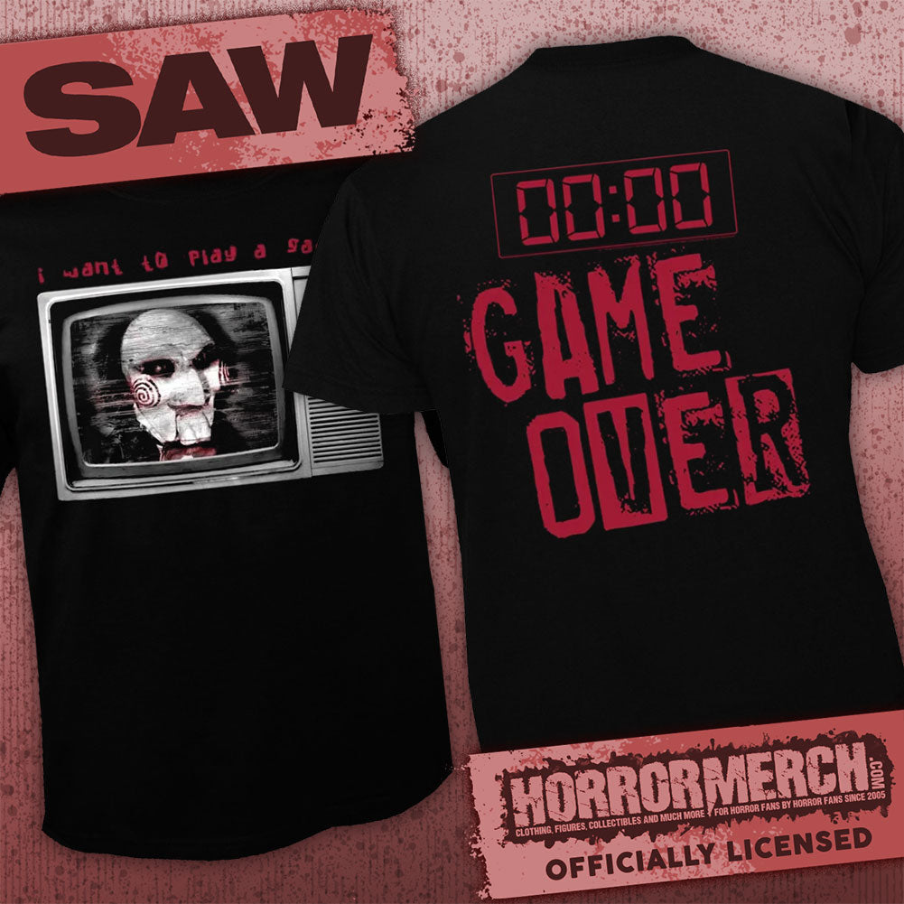 Saw - Game Over (Front And Back Print) Mens Shirt