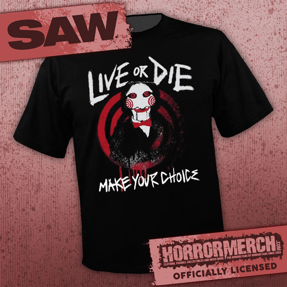 Saw - Live Or Die (Spiral) Mens Shirt