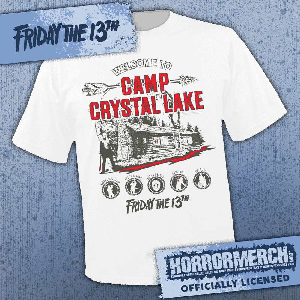 Friday The 13th - Camp Crystal Lake (White) Mens Shirt