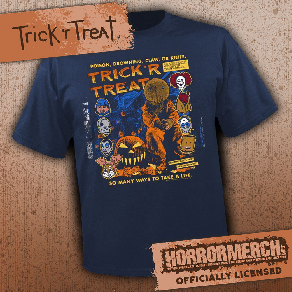 Trick R Treat - Comic Cover Mens Shirt (Blue)