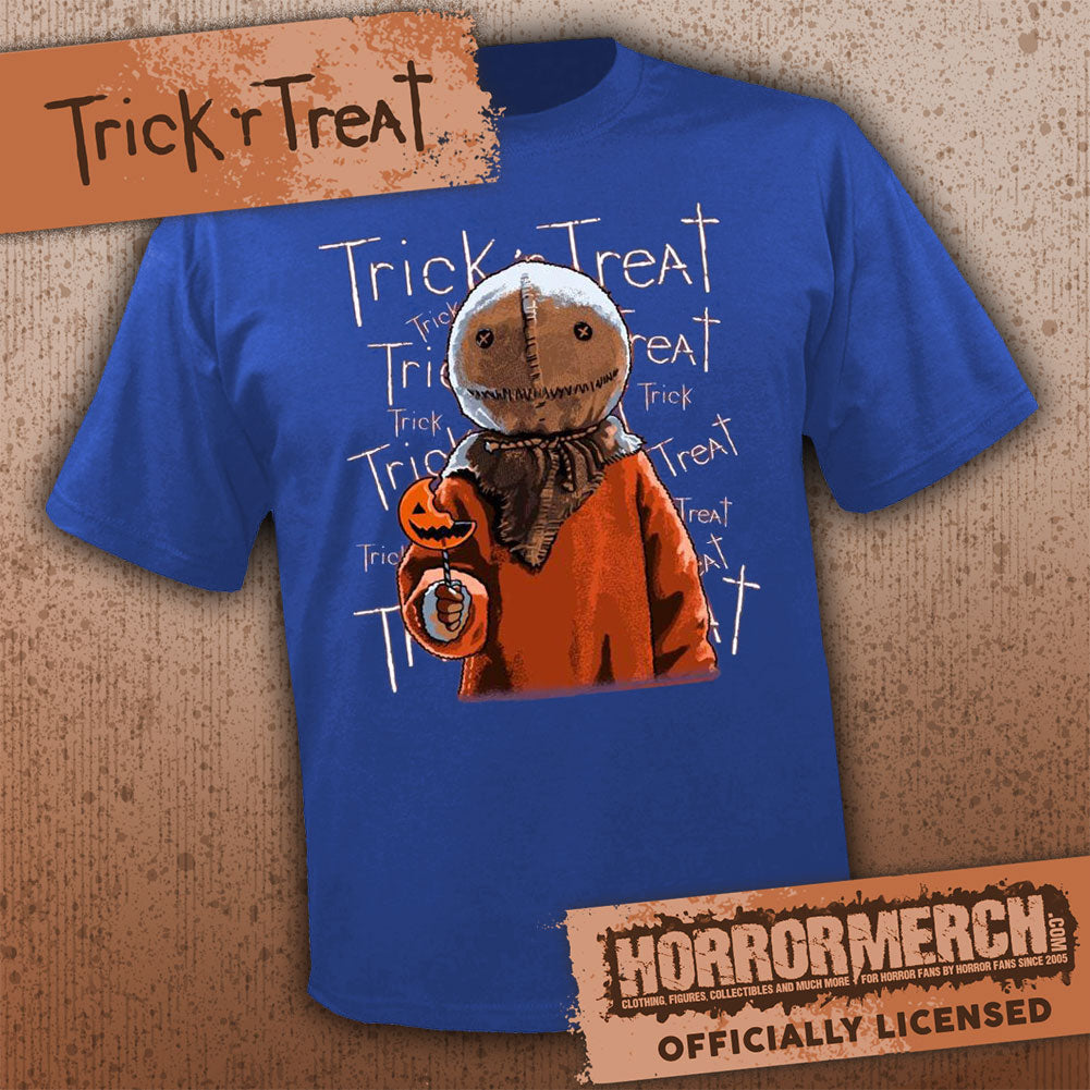 Trick R Treat - Logos And Lollipops Mens Shirt (Blue)