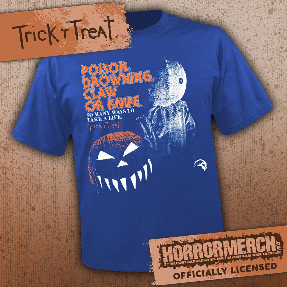 Trick R Treat - Ways To Die Mens Shirt (Blue)