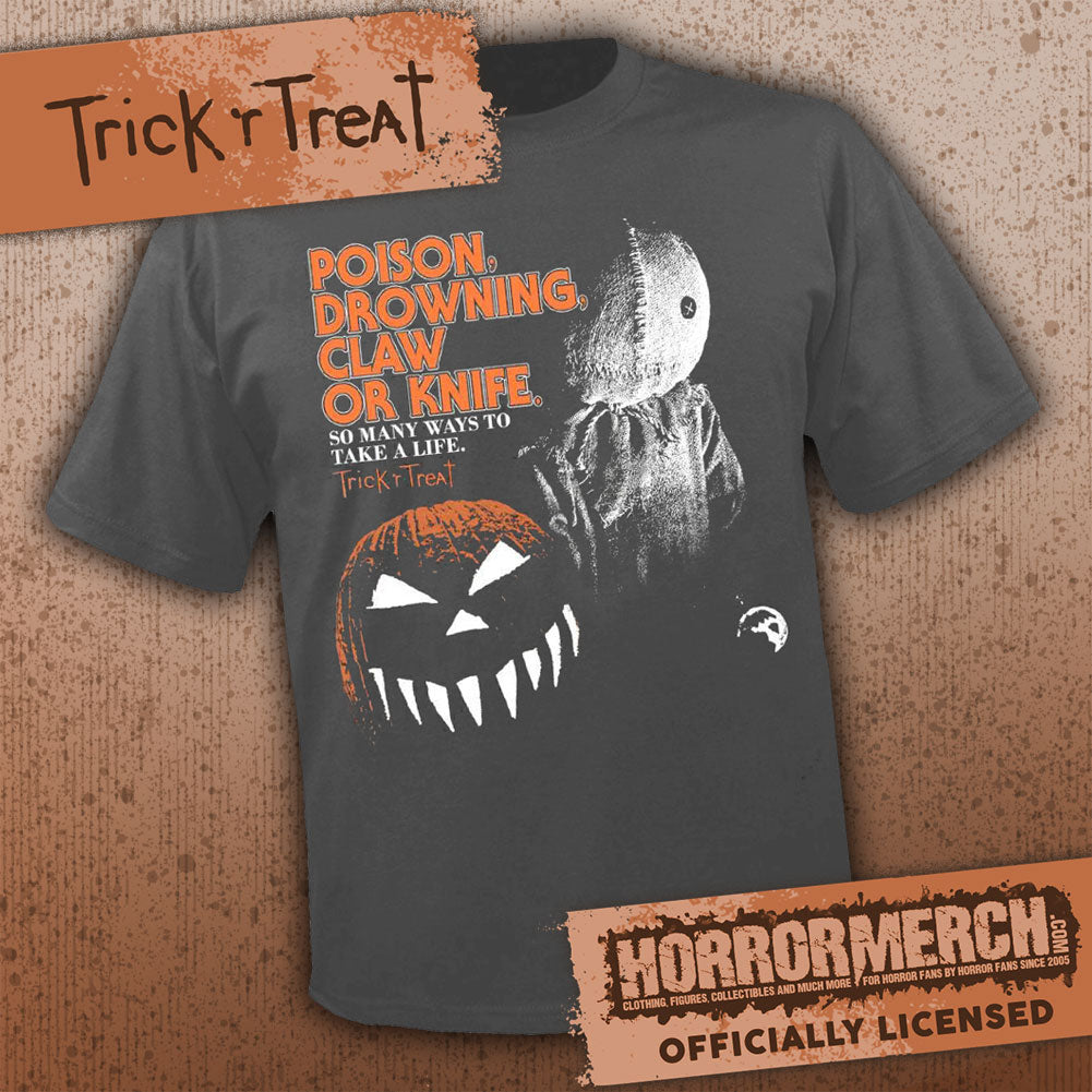 Trick R Treat - Ways To Die Mens Shirt (Gray)