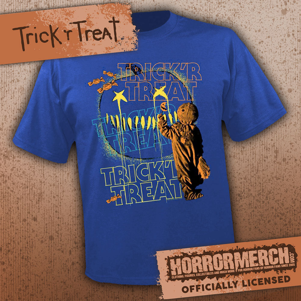 Trick R Treat - Outlines Mens Shirt (Blue)