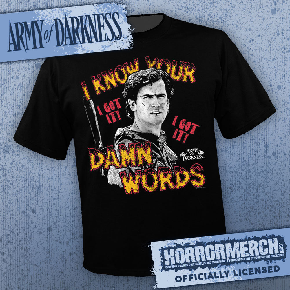 Army Of Darkness - Know Your Damn Words Mens Shirt