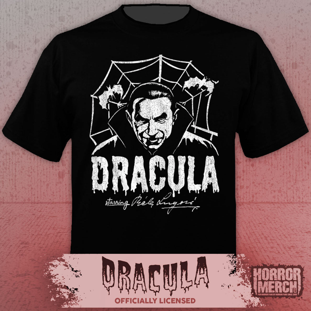 Dracula - Web (B&W) Mens Shirt
