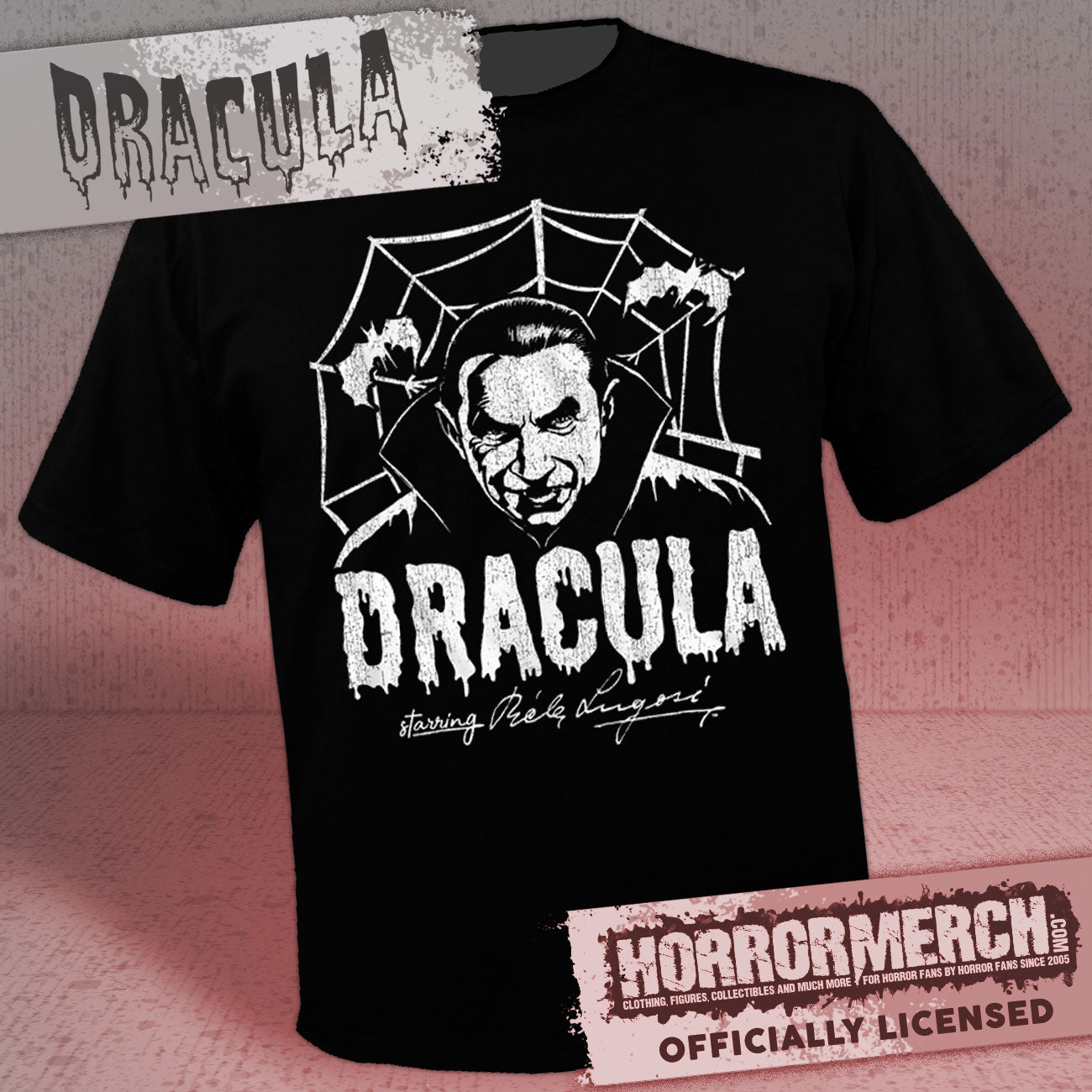Dracula - Web (B&W) Mens Shirt