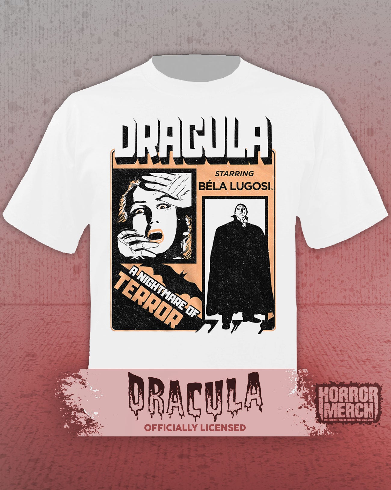 Dracula - Nightmare Of Terror Mens Shirt (White)