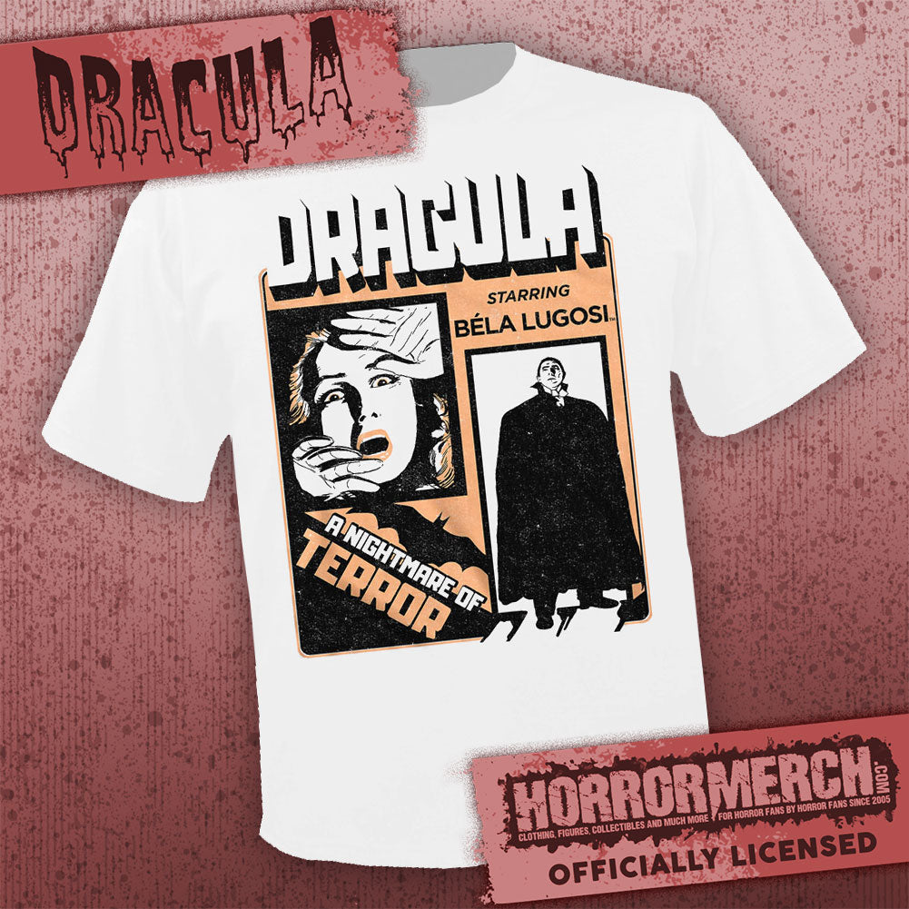 Dracula - Nightmare Of Terror (White) Mens Shirt