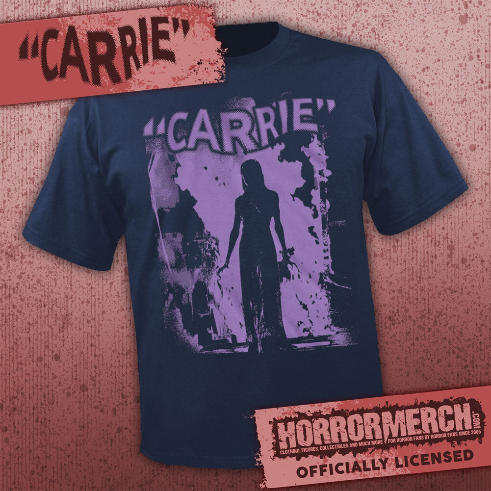Carrie - Purple Flames (Navy) Mens Shirt