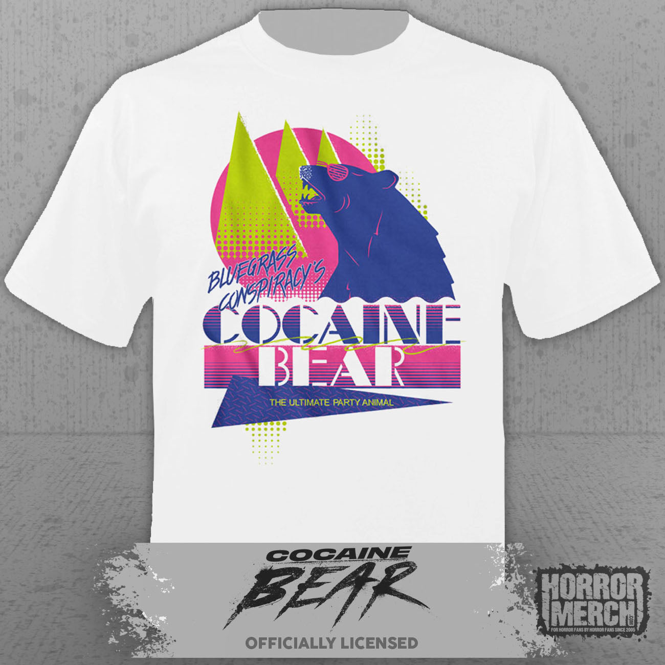 Cocaine Bear - Mountains Mens Shirt (White)