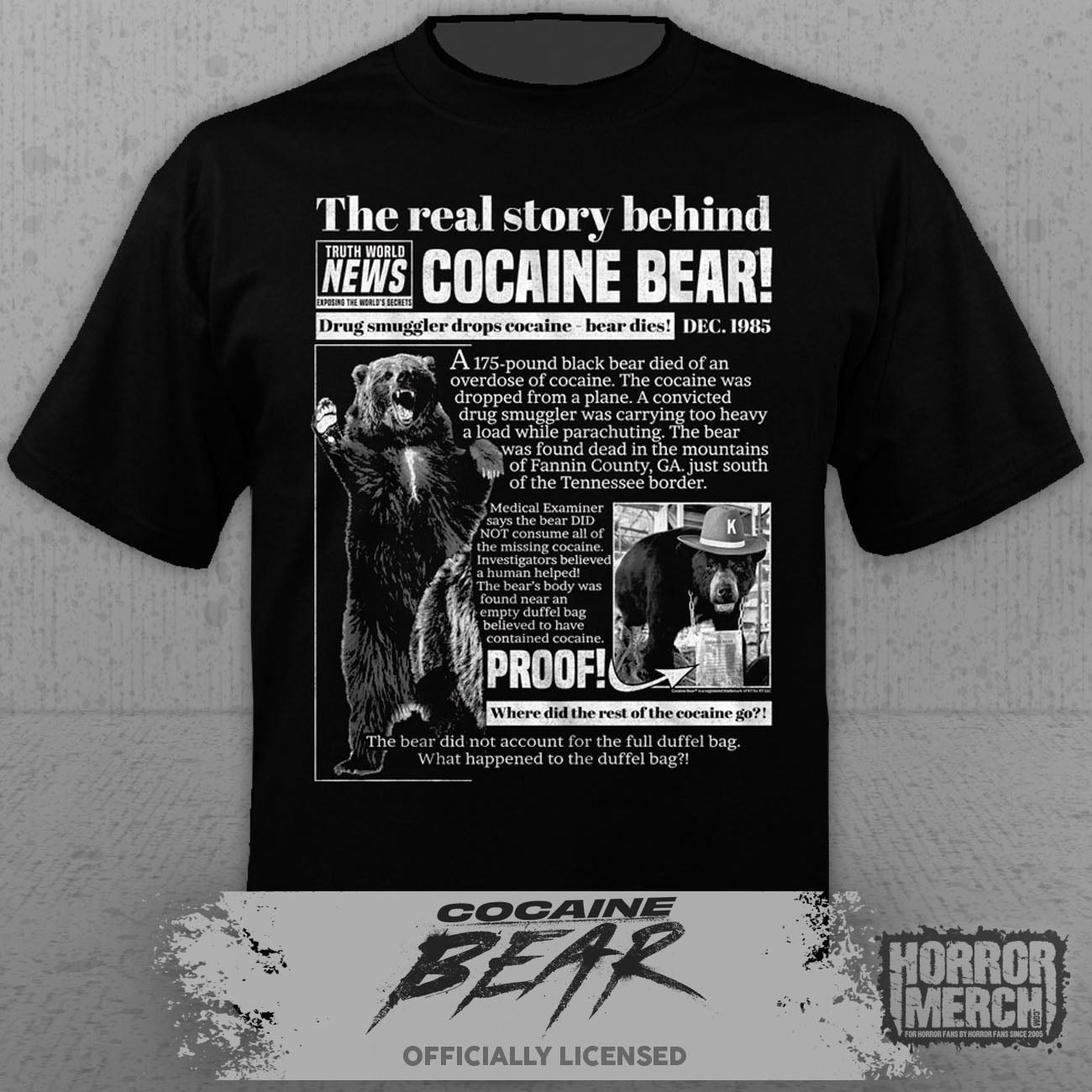 Cocaine Bear - Newspaper Mens Shirt