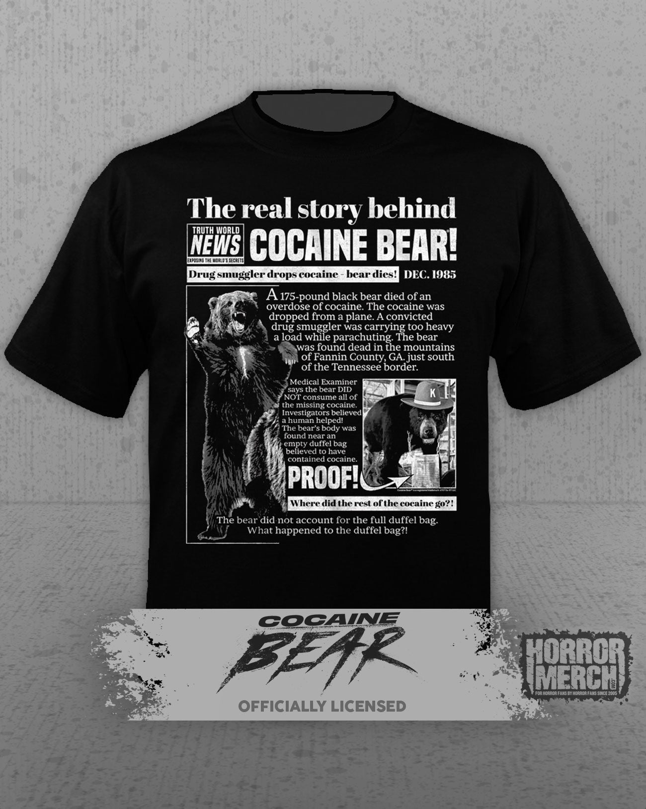 Cocaine Bear - Newspaper Mens Shirt