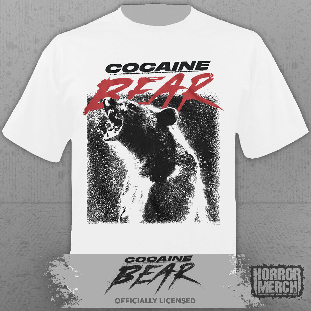 Cocaine Bear - Poster Mens Shirt (White)