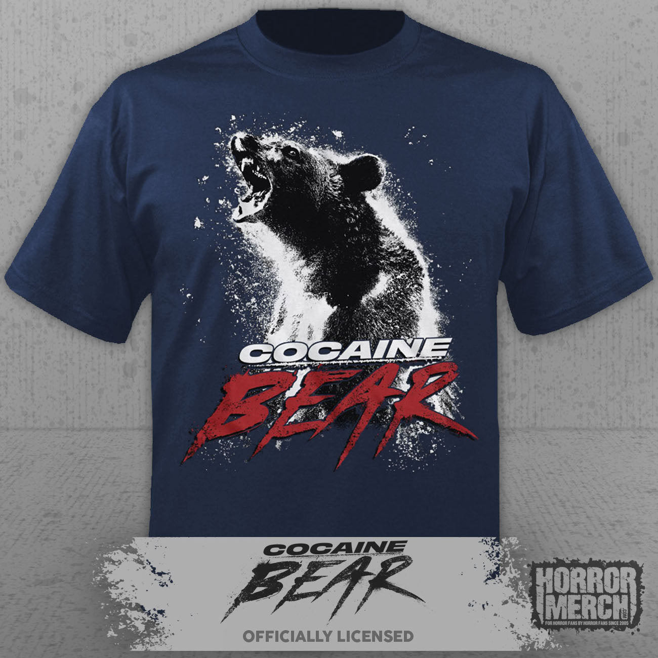 Cocaine Bear - Poster Mens Shirt (Blue)