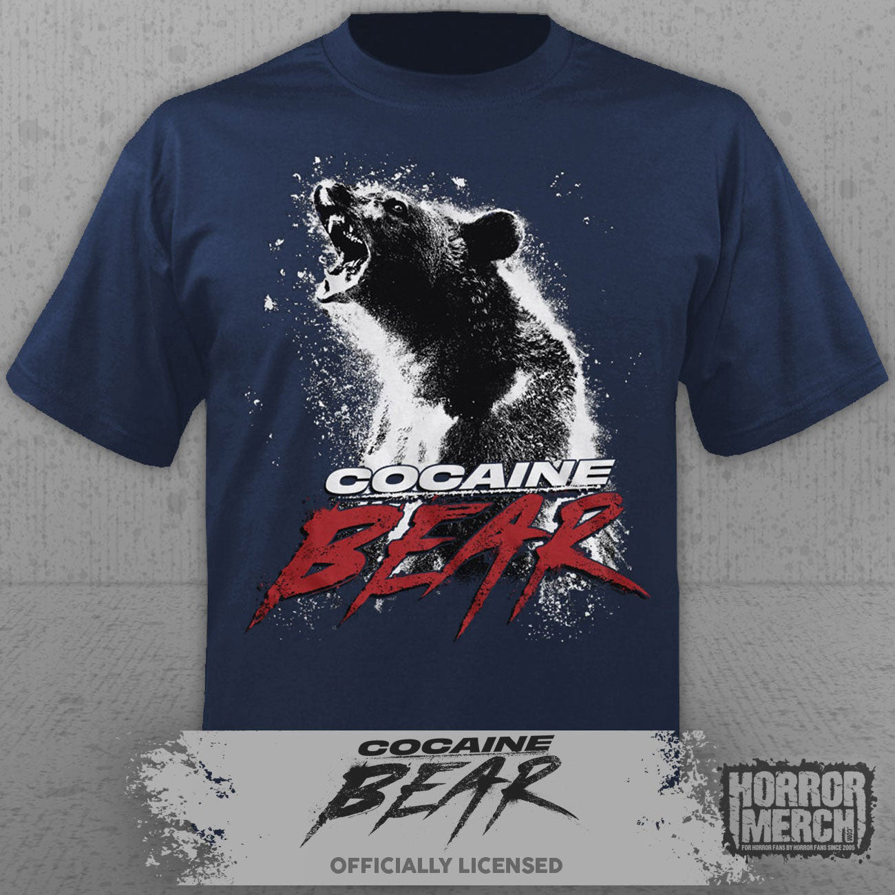 Cocaine Bear - Poster Mens Shirt (Blue)