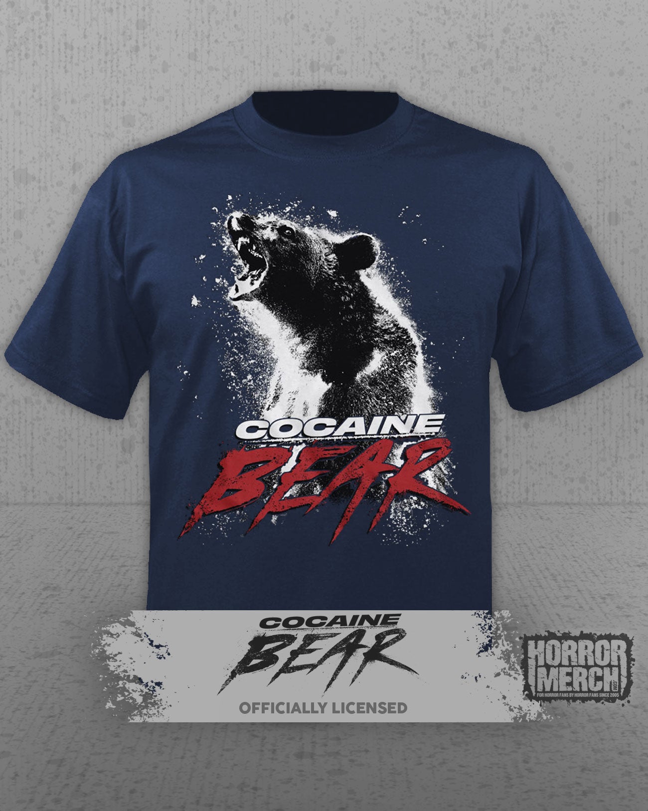 Cocaine Bear - Poster Mens Shirt (Blue)