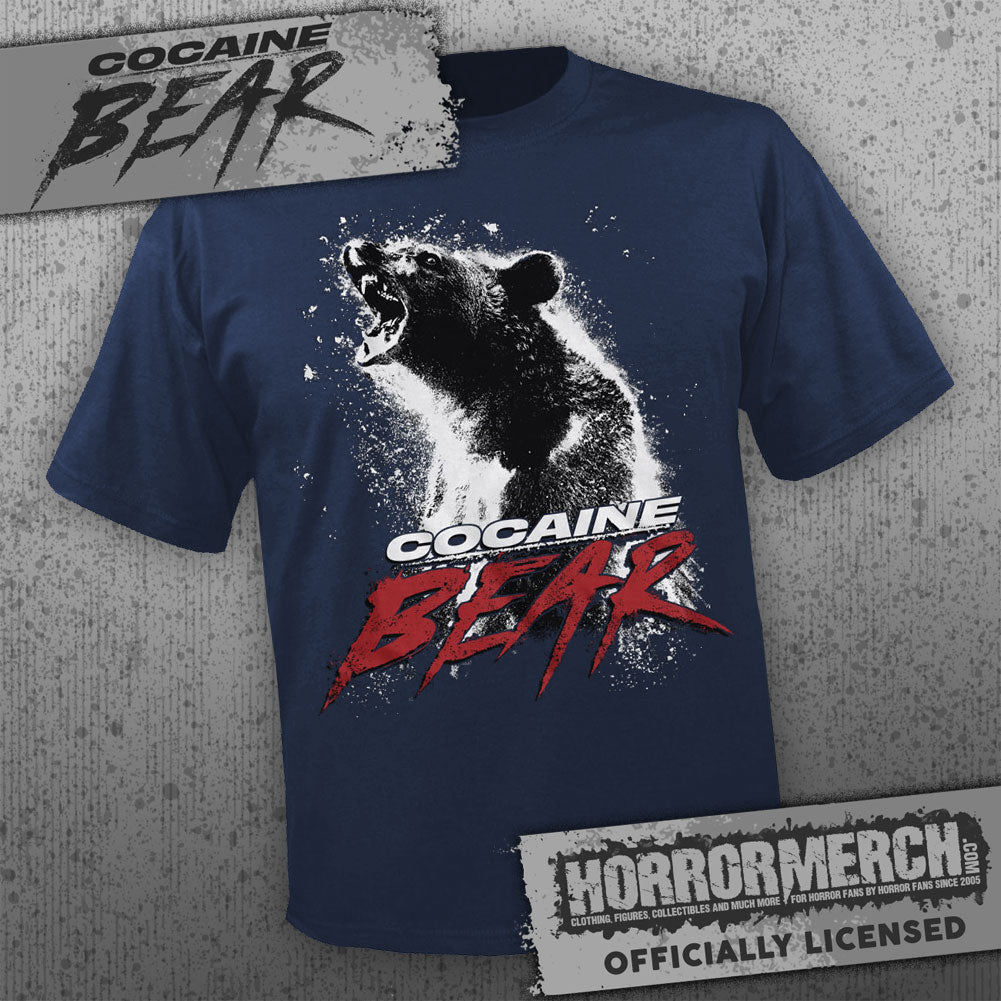 Cocaine Bear - Poster (Navy) Mens Shirt