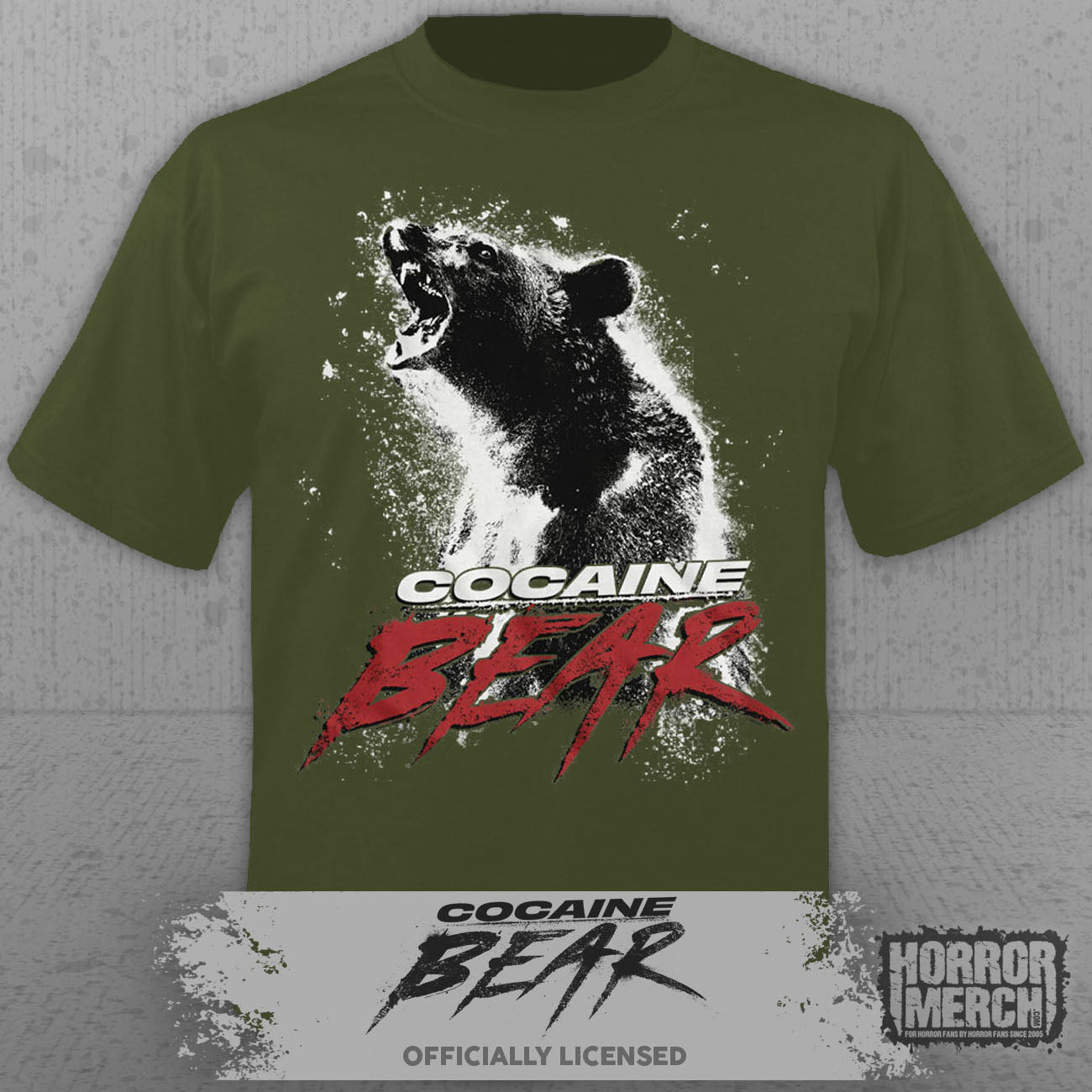 Cocaine Bear - Poster Mens Shirt (Green)