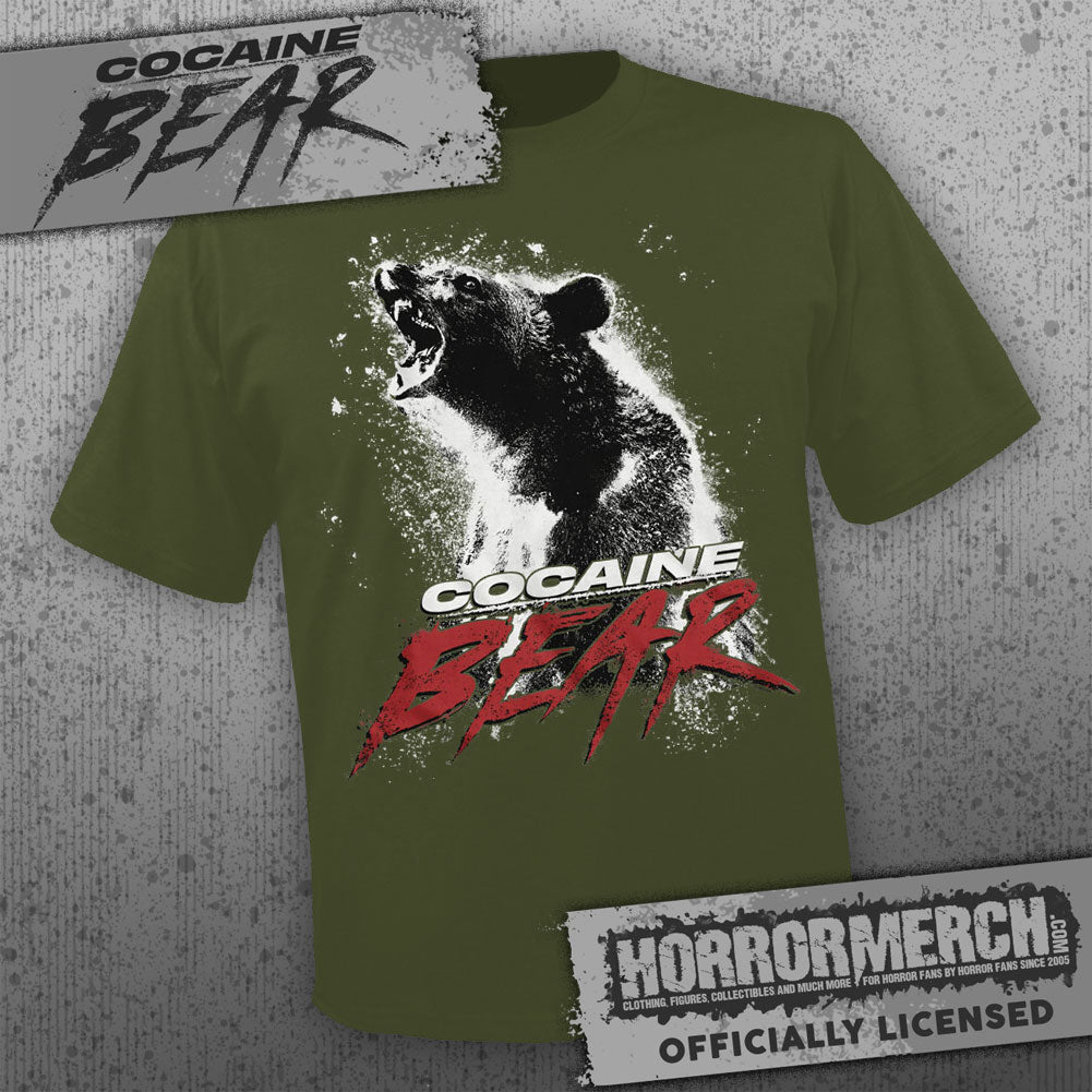 Cocaine Bear - Poster (Olive) Mens Shirt