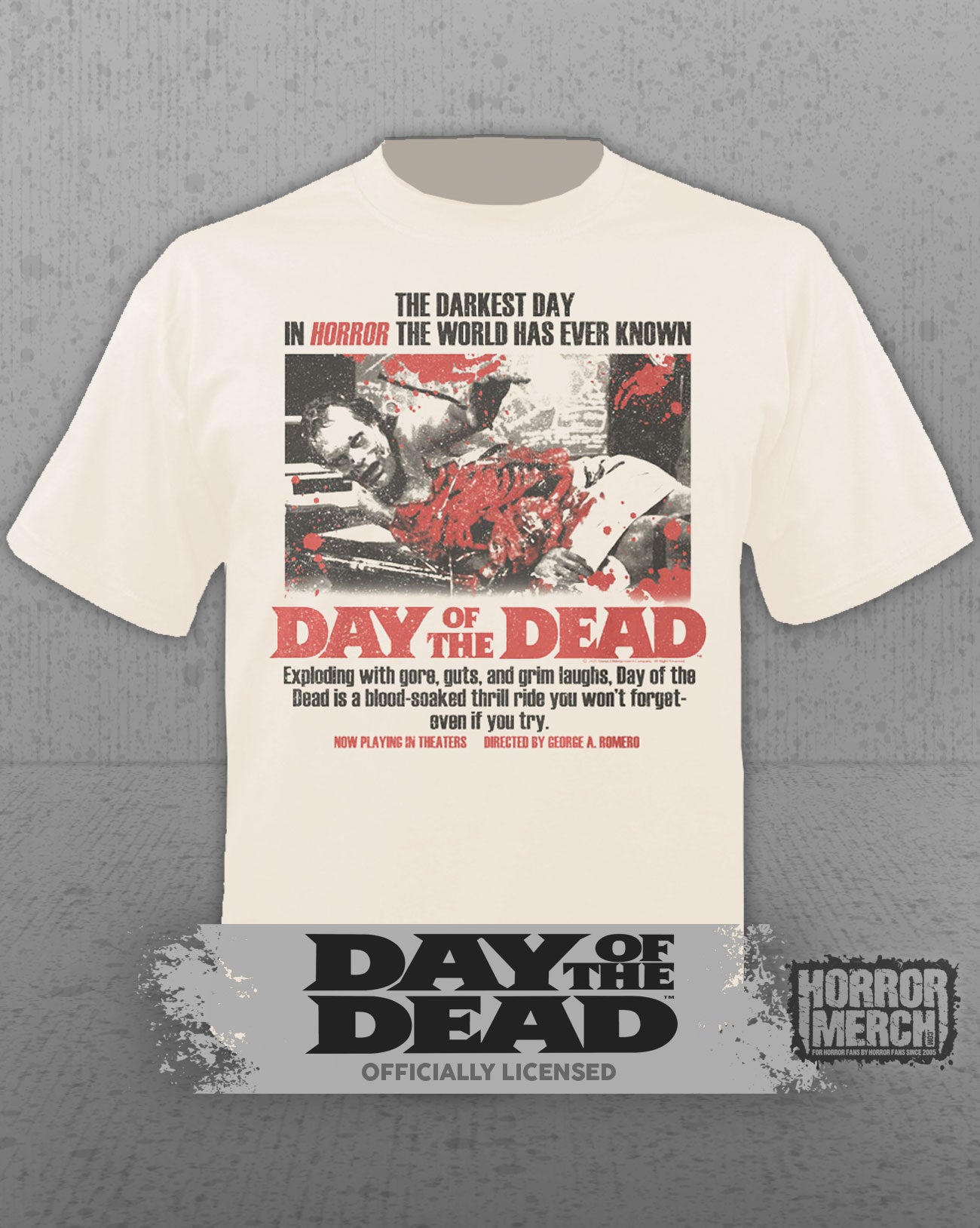 Day Of The Dead - Darkest Day Of Horror Mens Shirt (Cream)