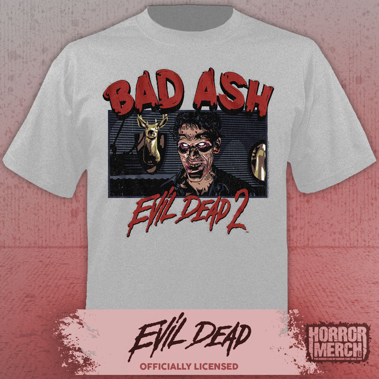Evil Dead - Bad Ash Mens Shirt (Gray)