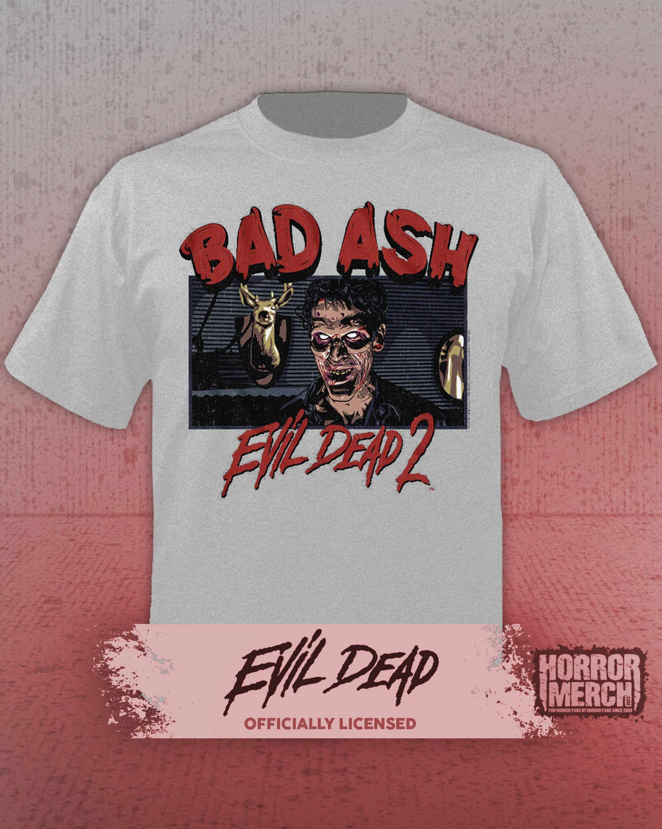 Evil Dead - Bad Ash Mens Shirt (Gray)