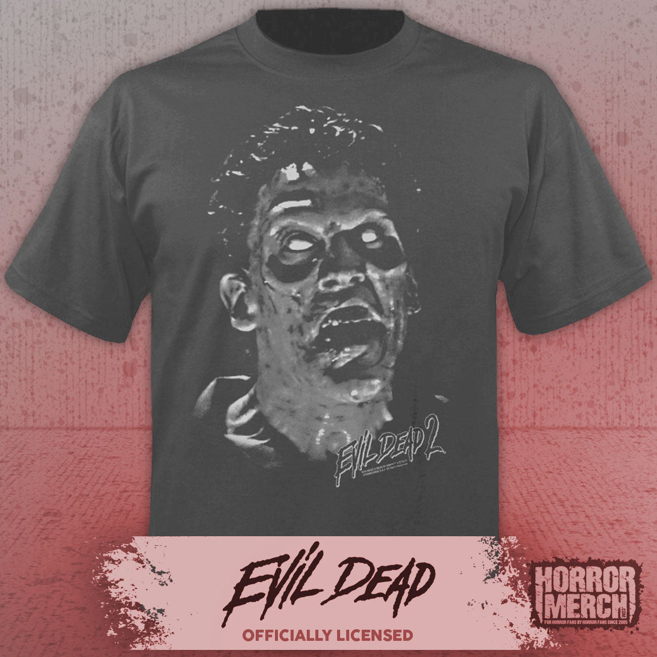 Evil Dead - Ash Close-Up Mens Shirt (Gray)