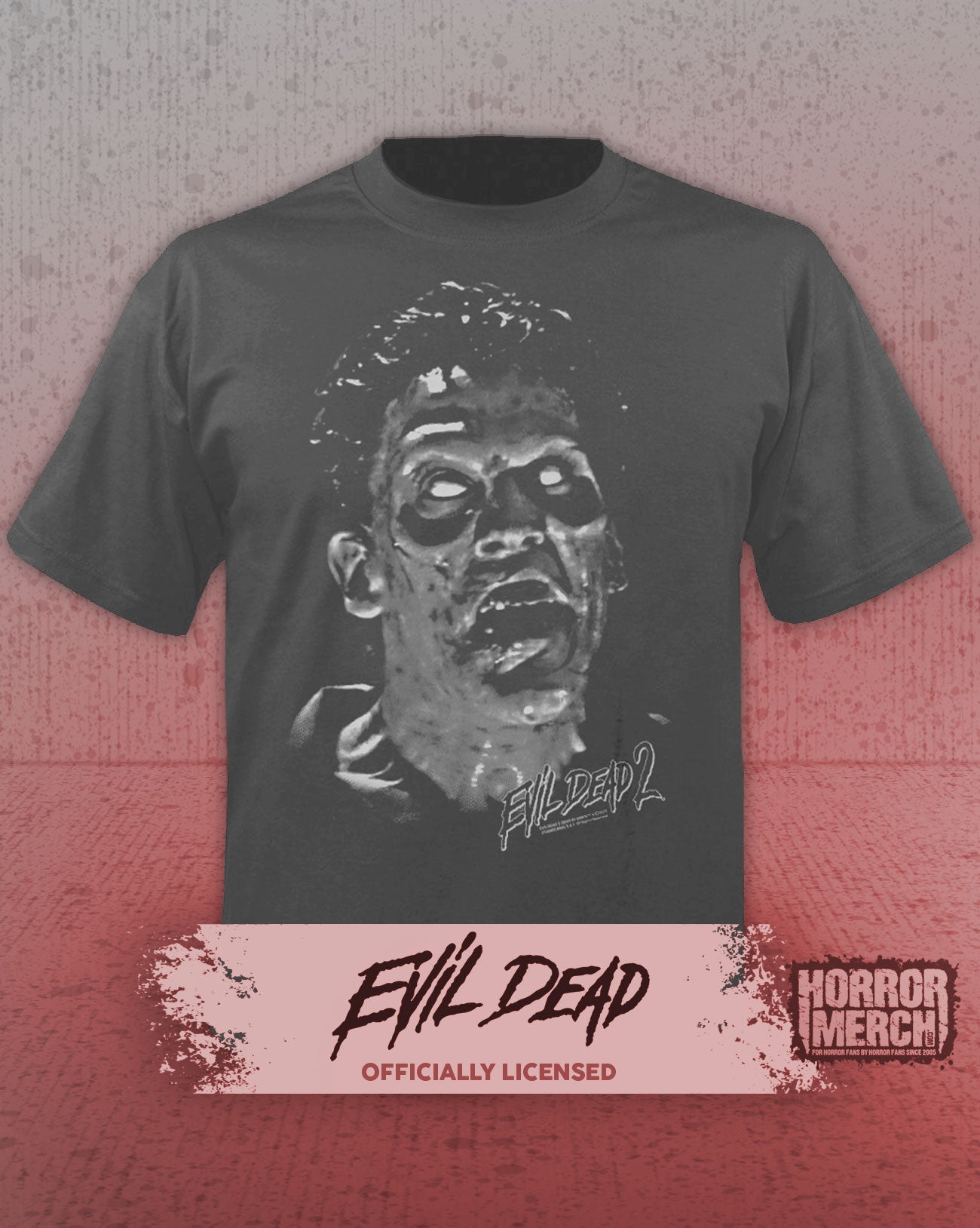 Evil Dead - Ash Close-Up Mens Shirt (Gray)