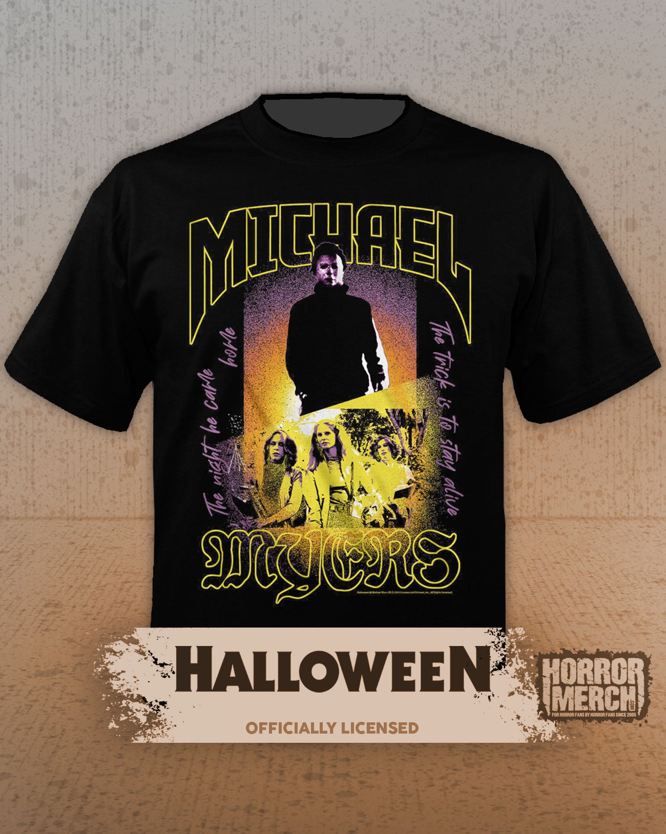 Halloween - Trick (Purple-Yellow) Mens Shirt