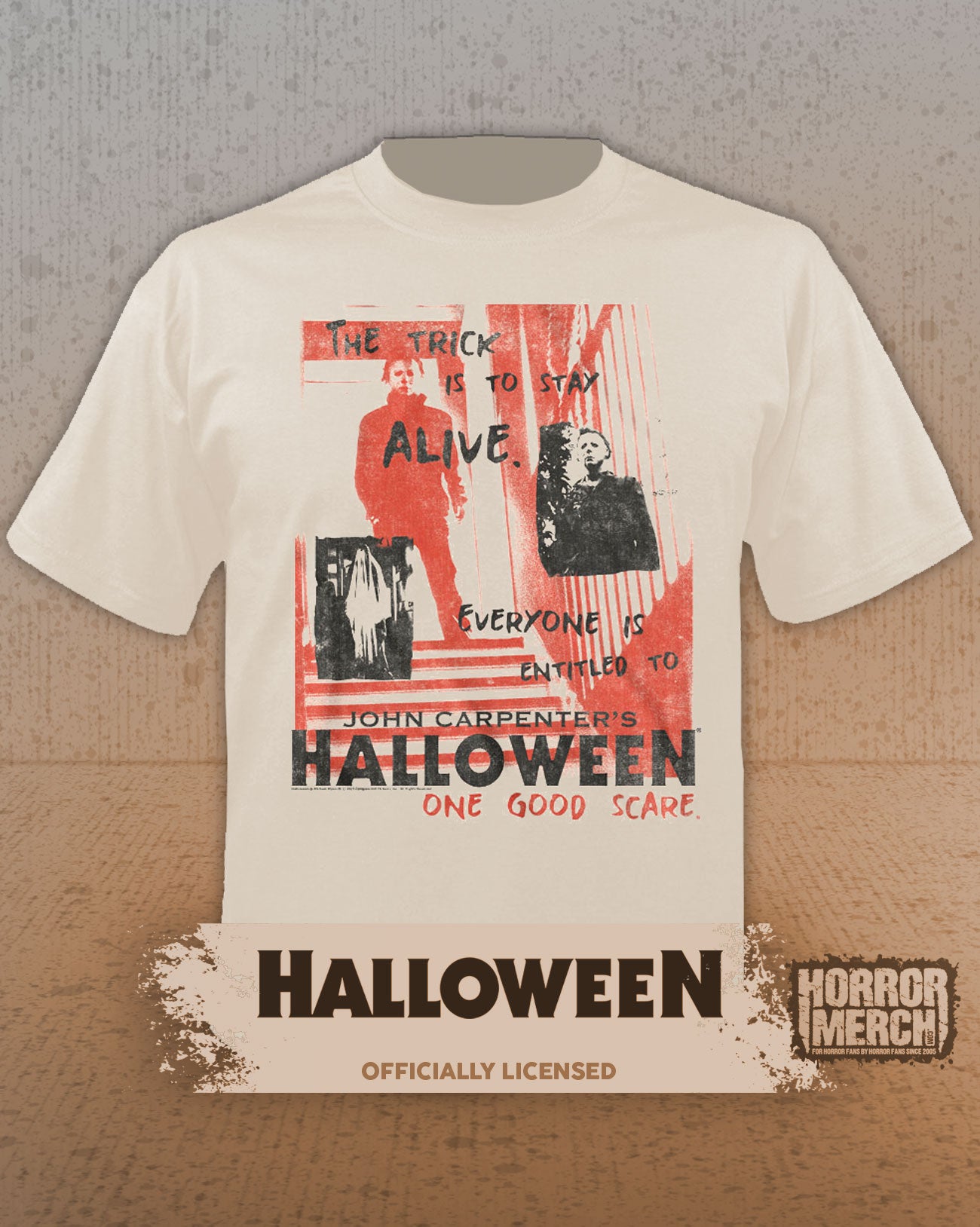 Halloween - One Good Scare Mens Shirt (Cream)