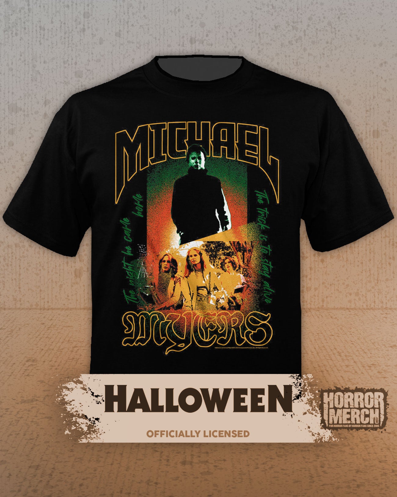 Halloween - Trick (Green-Orange) Mens Shirt
