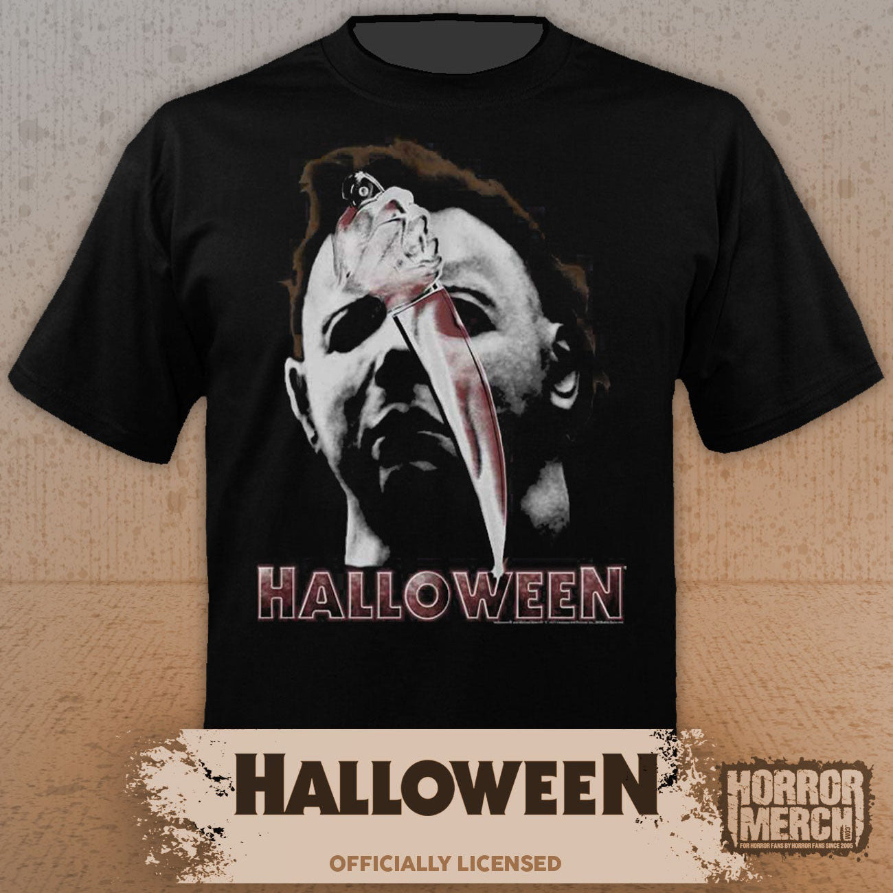 Halloween - Knife+Mask Mens Shirt