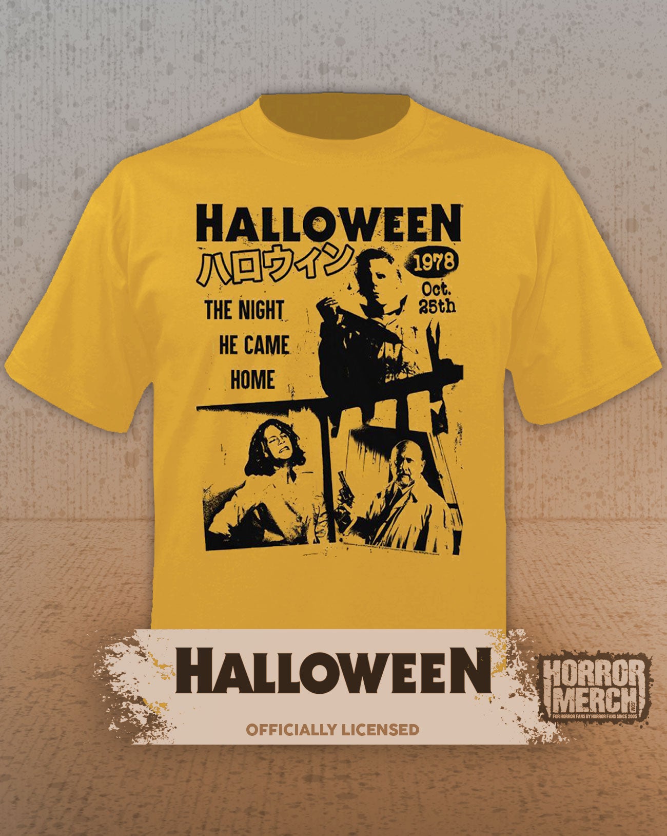 Halloween - Japanese 1978 Mens Shirt (Yellow)