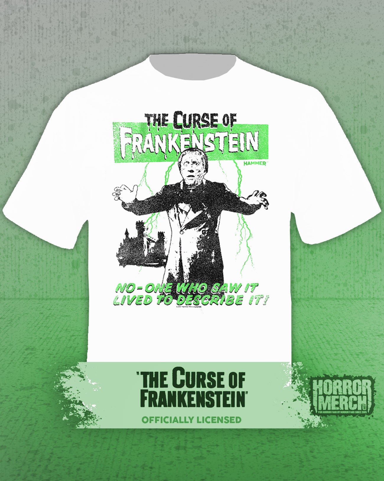 Curse Of Frankenstein - No One Lived Mens Shirt (White)