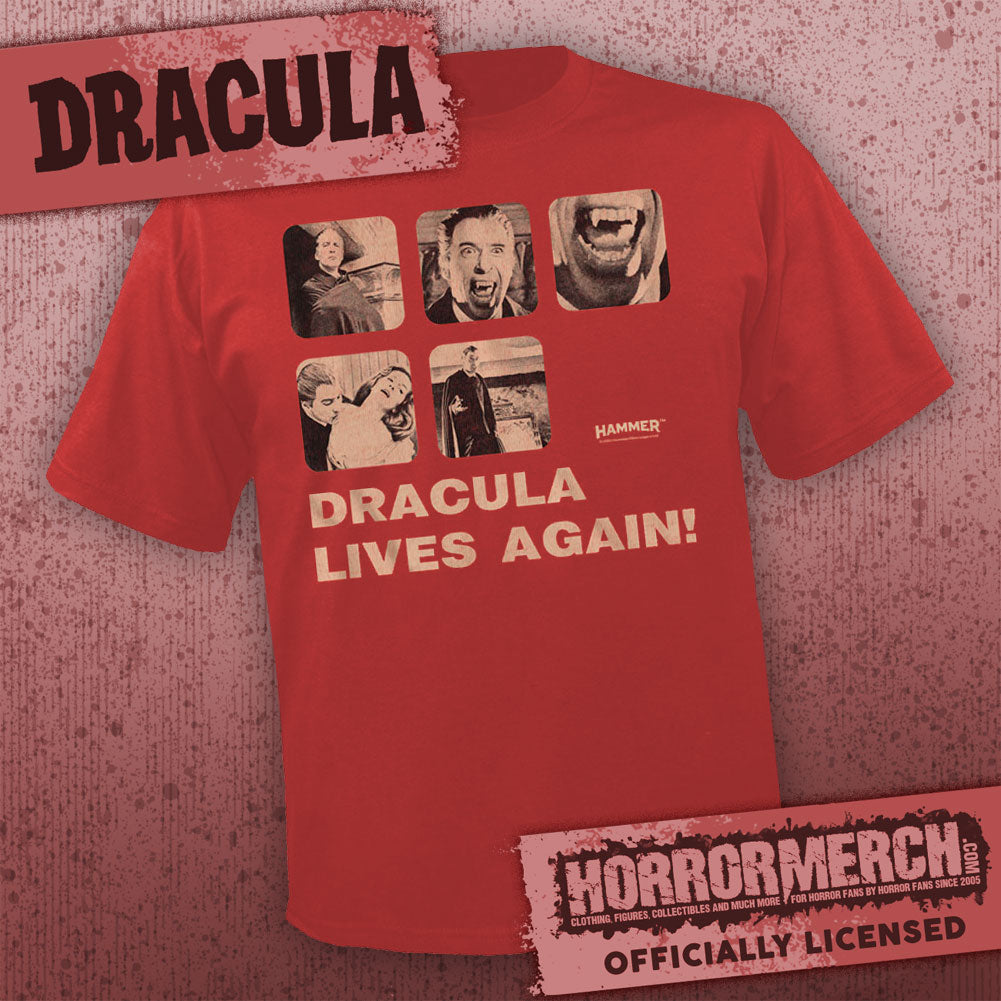 Dracula - Lives Again (Red) Mens Shirt