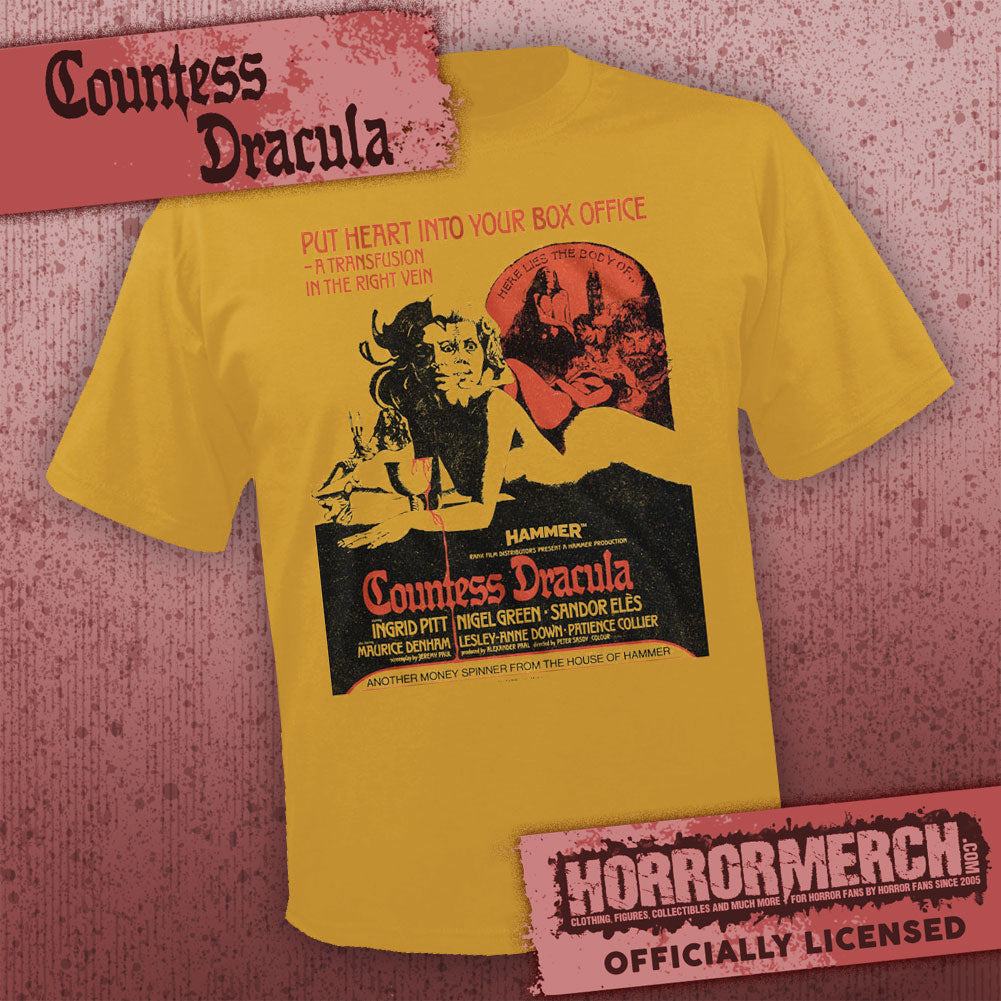 Countess Dracula - Poster (Gold) Mens Shirt