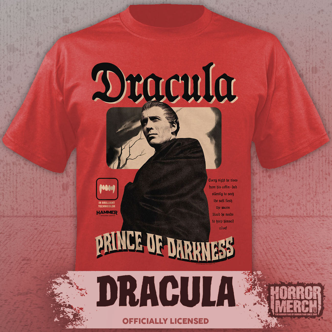 Dracula - Prince Of Darkness Mens Shir (Red)t