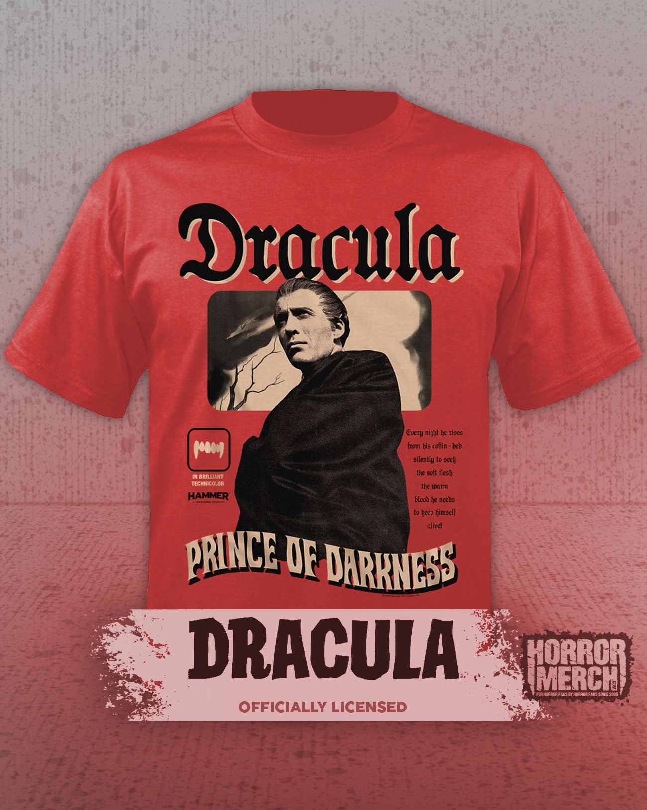 Dracula - Prince Of Darkness Mens Shir (Red)t