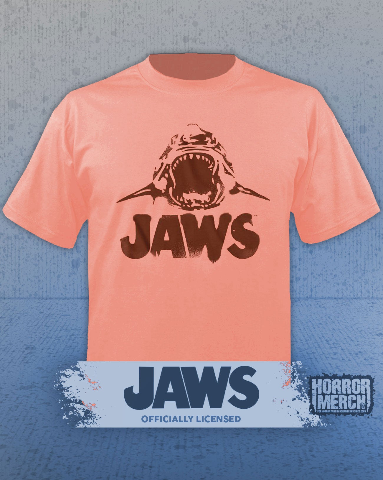 Jaws - Mouth Mens Shirt (Peach)