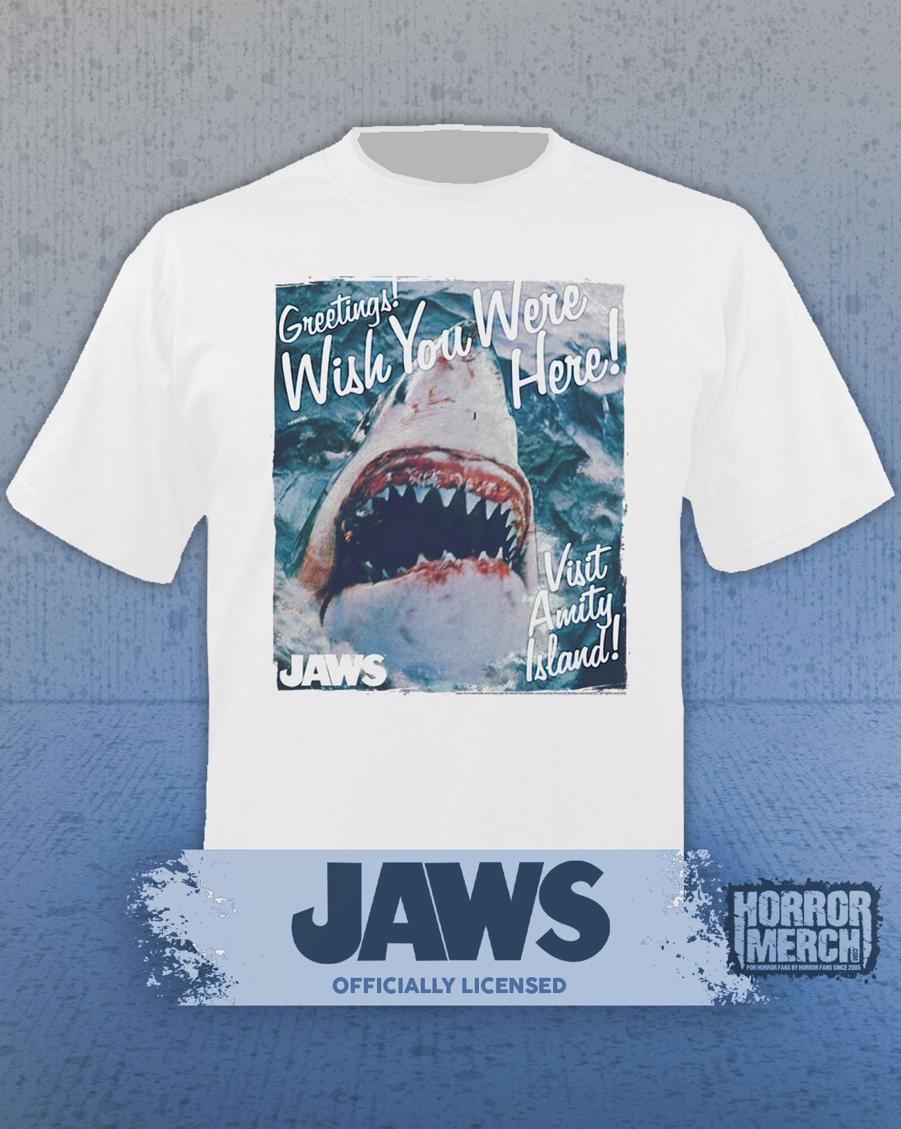 Jaws - Wish You Were Here Mens Shirt (White)