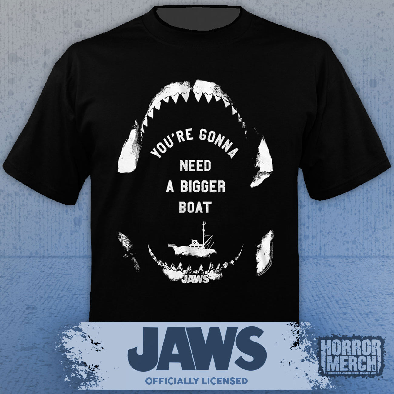 Jaws - Bigger Boat (Teeth) Mens Shirt
